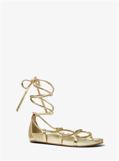 michael michael kors vero lace-up sandal|Vero Leather Platform Sandal .